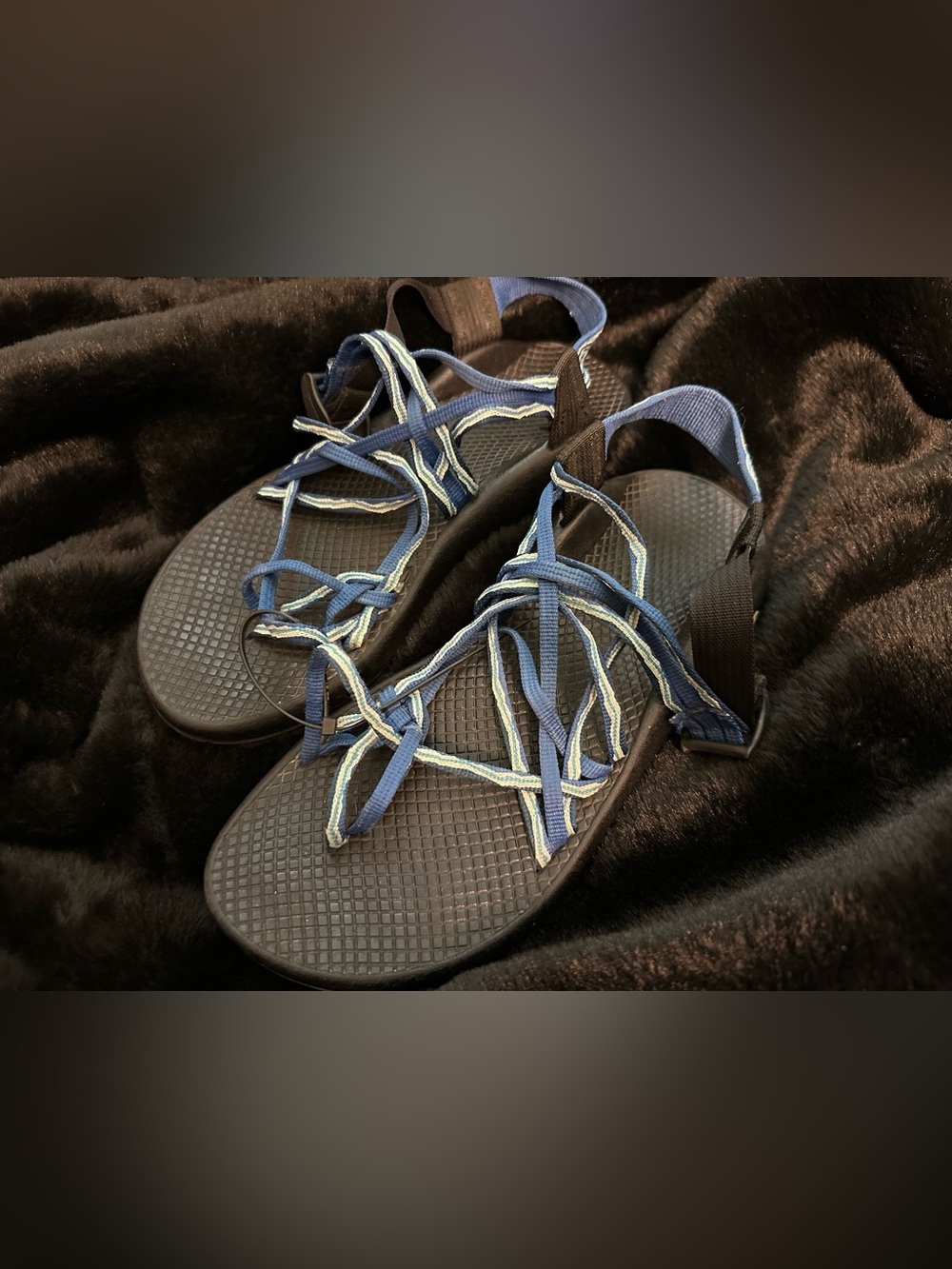 Chaco Hiking Sandals with Vibram Soles BLUE Women's 8